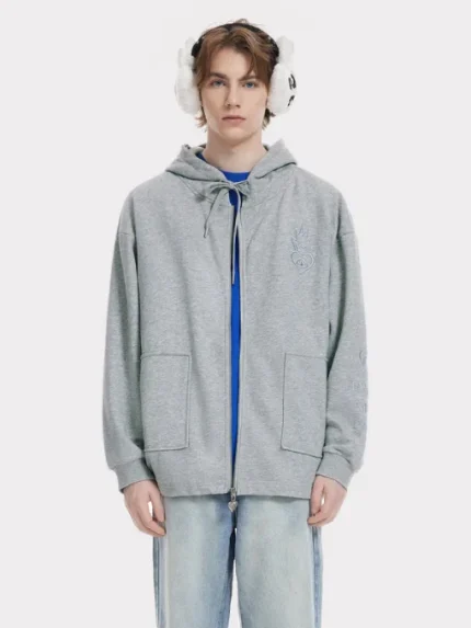 Aelfric Eden 3D Printed Rabbit Ears Zip Up Hoodie