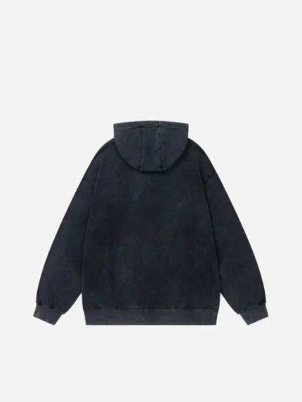 Aelfric Eden Abstract Shadow Printed Washed Hoodie