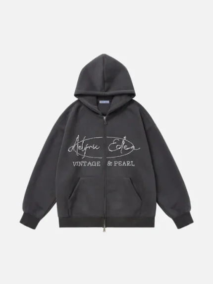 Aelfric Eden 3D Print Pearl Double Zip Up Hoodie