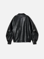 Aelfric Eden Zip Up Ruched Leather Jacket