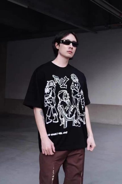 Aelfric Eden Cartoon Printed Oversized T Shirt