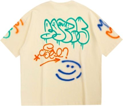 Aelfric Eden Letter Dinosaur Print T Shirts