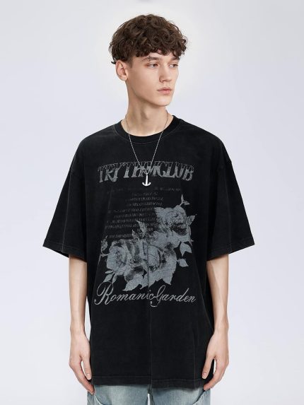 Aelfric Eden Printed Black T-Shirt