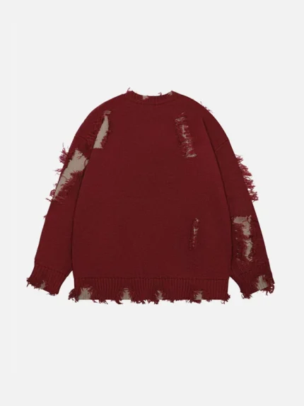 Aelfric Eden Distressed Fringe Sweater