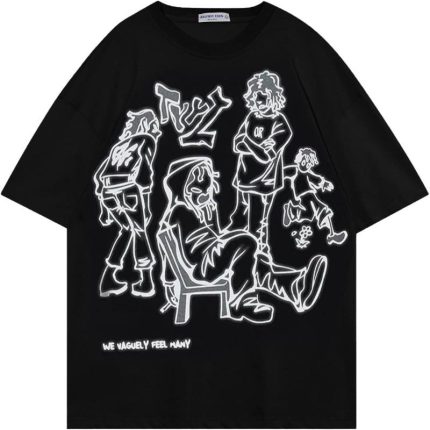 Aelfric Eden Cartoon Printed Oversized T Shirt