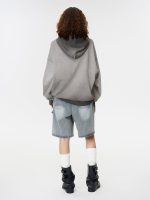Aelfric Eden Blurring Cherry Washed Hoodie Grey